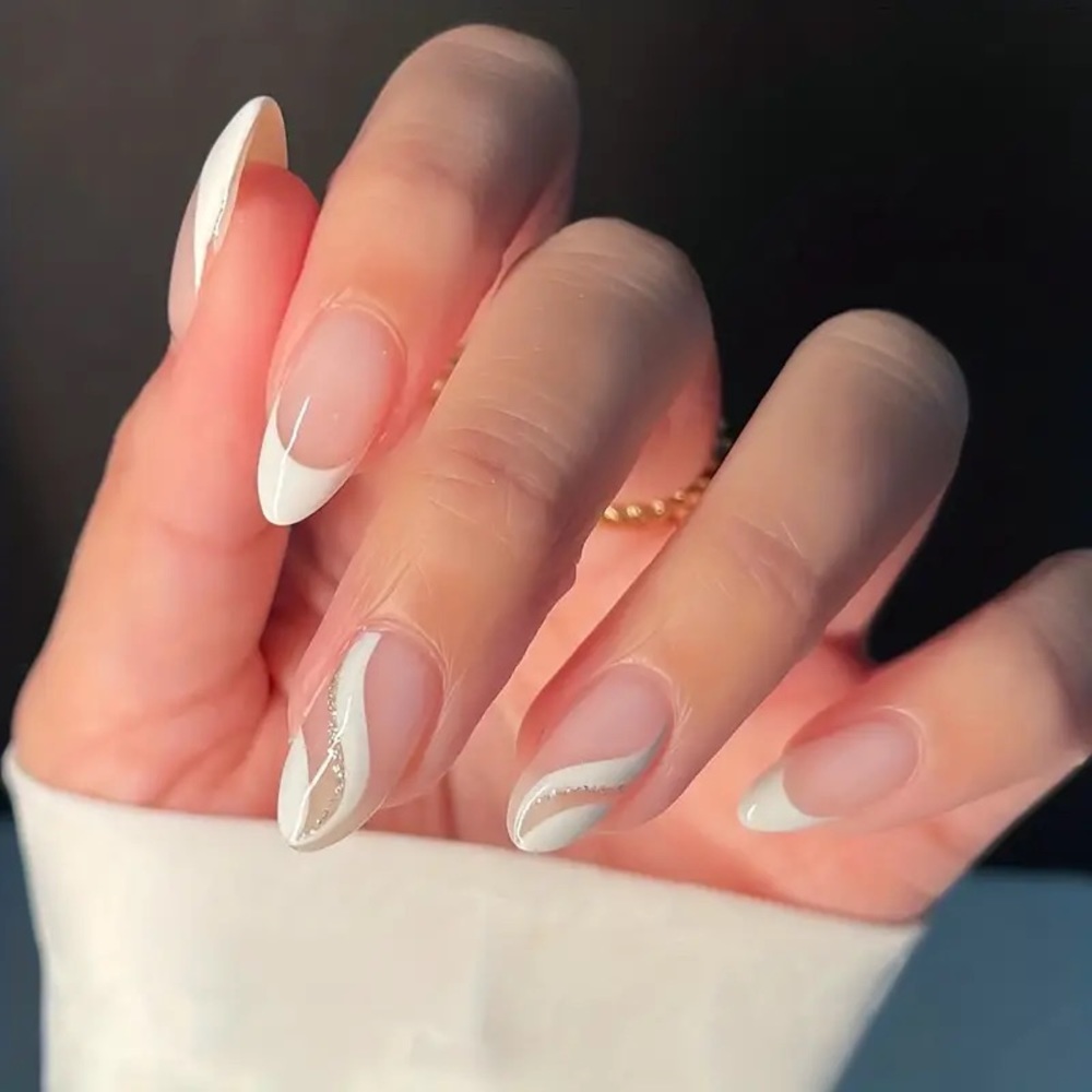 24 pcs Premium Press On Nails with Glitter
